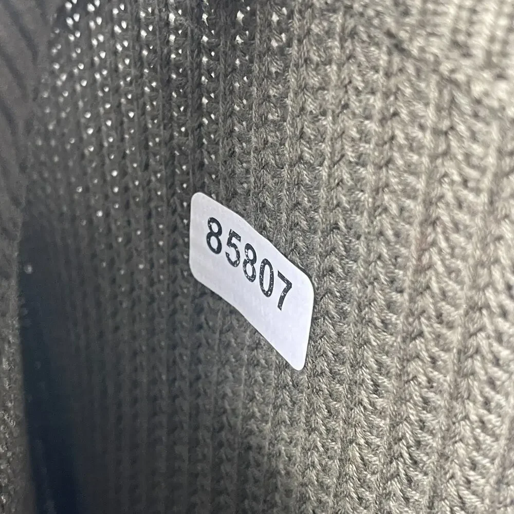 LL BEAN Sweater Mens L Henley Half Button Ribbed Pullover Heavy Cotton Green